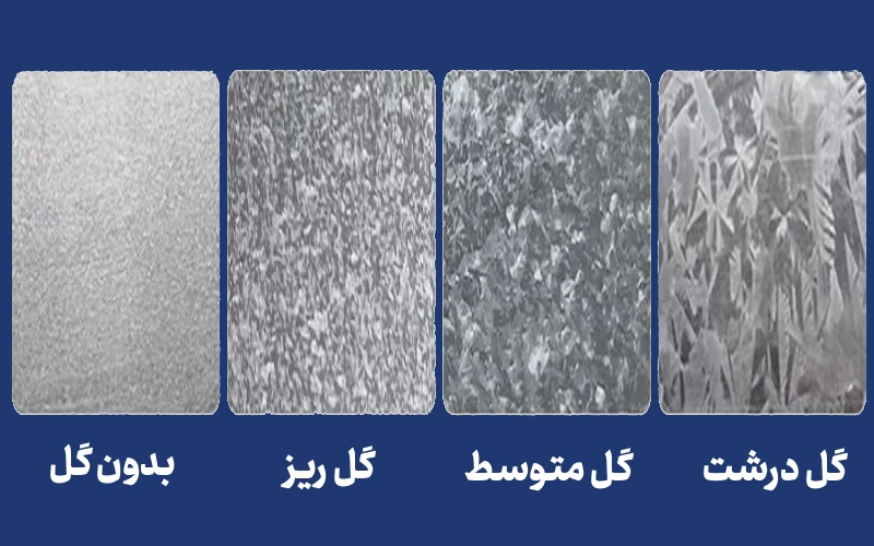 انواع گل در ورق گالوانیزه