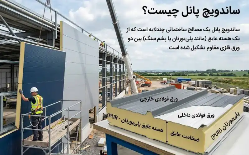معرفی انواع ساندویچ پانل بر اساس فوم عایق