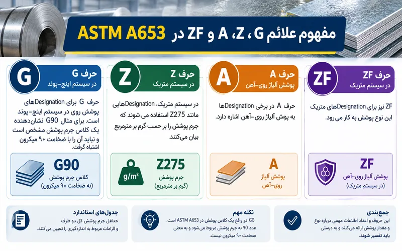 مفهوم علائم G ، Z، A و ZF