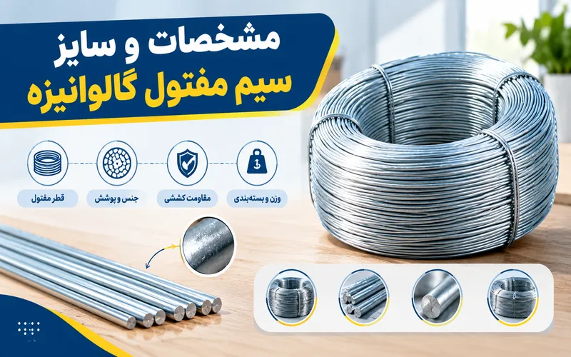 سایز سیم مفتول گالوانیزه