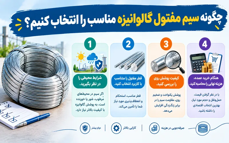 انتخاب سیم مفتول مناسب