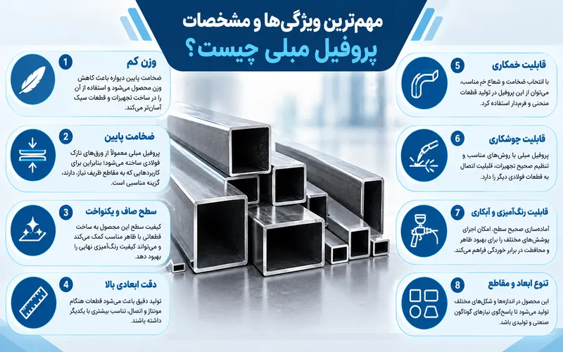 مشخصات پروفیل مبلی